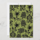 Invitation Damask et Green Halloween (Dos)