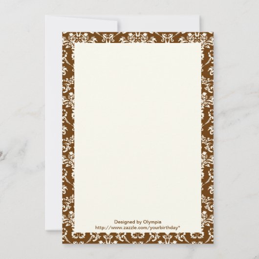 Invitation Damask First Holy Communion Baptism Confirmation (Dos)