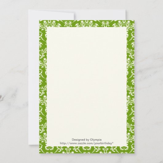 Invitation Damask First Holy Communion Baptism Confirmation (Dos)