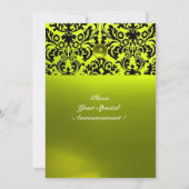 Invitation DAMASK GEMME MONOGRAMME jaune (Dos)