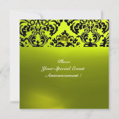 Invitation DAMASK GEMME MONOGRAMME jaune (Dos)
