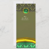 Invitation DAMASK GEMME MONOGRAMME vert (Dos)