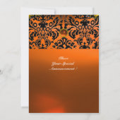 Invitation DAMASK GEMME PIERRE MONOGRAMME agate orange,jaune (Dos)
