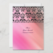 Invitation DAMASK GEMME PIERRE MONOGRAMME soie violette (Dos)