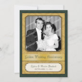 Invitation Damask Golden (50e) Anniversaire Party (Devant)