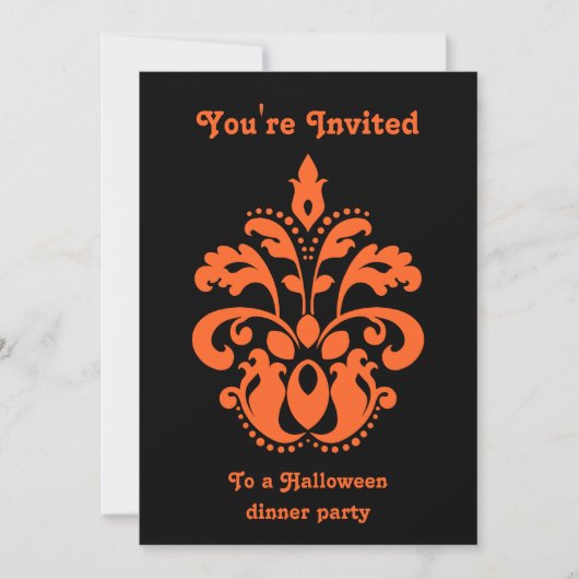 Invitation Damask Halloween (Devant)