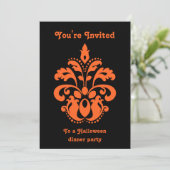 Invitation Damask Halloween (Debout devant)