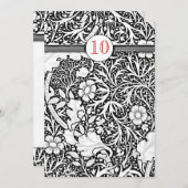 Invitation damask noir & blanc 10 mariage anniversaire invita (Devant / Derrière)