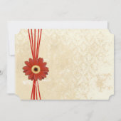 Invitation Damask Orange Gerber Daisy (Dos)