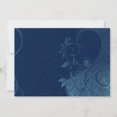 Invitation Damask Parisienne - Dark Sapphire Mariage bleu (Dos)