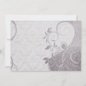 Invitation Damask Parisienne - Subtil Turquoise & Purple Mari (Dos)