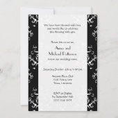 Invitation Damask Pattern, Black and White, Vow Renewal (Devant)