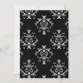 Invitation Damask Pattern, Black and White, Vow Renewal (Dos)