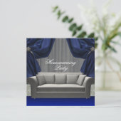 Invitation Damask Sofa Elegant Drapes House Party (Debout devant)