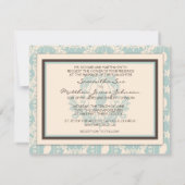 Invitation Damask Tweets Wedding Invite Card 2 (Dos)