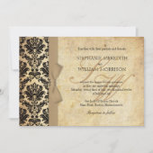 Invitation Damask Vintage boue d'ivoire (Devant)