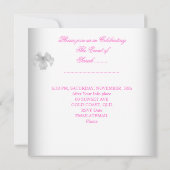Invitation Damask White Rose Floral Jewel Bow Party (Dos)