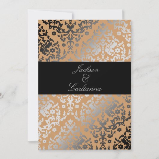 Invitation Damask Wild Cougar (Devant)