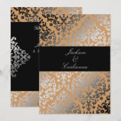 Invitation Damask Wild Cougar (Devant / Derrière)