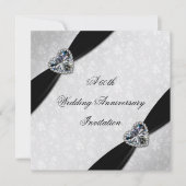 Invitation Damassé 60e Anniversaire de Mariage (Devant)