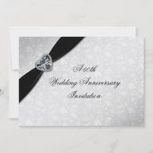 Invitation Damassé 60e Anniversaire de Mariage (Devant)