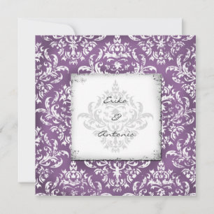 Invitation Damassé-Aubergine de cru de la CHROMATOGRAPHIE