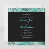 Invitation Damassé de gris de turquoise de lustre de la (Dos)