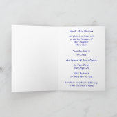 Invitation Damassé ene ivoire de confirmation avec la croix (Intérieur)