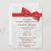 Invitation Damassé et arc de fête d'anniversaire de SURPRISE (Dos)