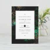 Invitation Damassé floral vintage (Debout devant)