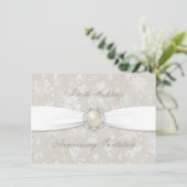 Invitation Damassé gras 30e anniversaire de mariage carton d' (Debout devant)