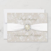 Invitation Damassé gras 30e anniversaire de mariage carton d' (Devant)