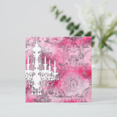 Invitation Damassé grise Champagne M de rose de lustre de la (Debout devant)