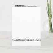 Invitation Damassé noir et blanc (Dos)