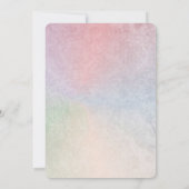 Invitation Damassé pastel avec bord déchiré (Dos)