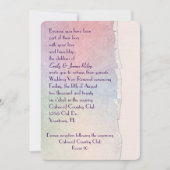 Invitation Damassé pastel avec bord déchiré (Devant)