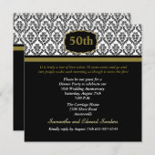 Invitation Damassé Tous Âges (Devant / Derrière)