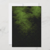Invitation damassée verte et noire de rassemblemen (Dos)