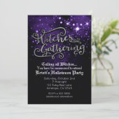 Invitation damassée violette et noire pour rassemb (Debout devant)
