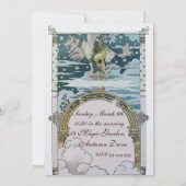 INVITATION DAME À LICORNE FÊTE DE MARIAGE ICE (Dos)