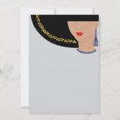 Invitation Dame Art Déco À La Fête Casquette (Dos)