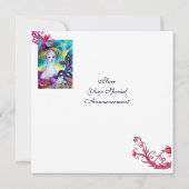 Invitation DAME AU MASQUE / Bal masqué vénitien, blanc (Dos)