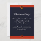 Invitation DAME AUX CADEAUX DE NOËL FÊTE ART DÉCO Xmas (Dos)