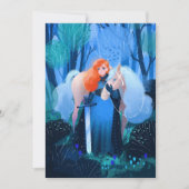 Invitation Dame avec épée et cheval blanc (Devant)