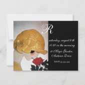 INVITATION DAME AVEC ROSE ROSE ROSE ROSE ROSE FÊTE DES MARIÉE (Dos)