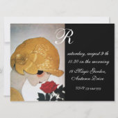 INVITATION DAME AVEC ROSE ROSE ROSE ROSE ROSE FÊTE DES MARIÉE (Dos)