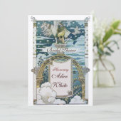 INVITATION DAME AVEC UNICORN FÊTE DES MARIÉES PARTY GOLD (Debout devant)