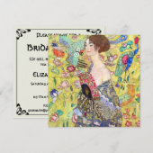 Invitation Dame avec ventilateur par Gustav Klimt, Fête des m (Devant / Derrière)