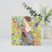 Invitation Dame avec ventilateur par Gustav Klimt, Fête des m (Debout devant)
