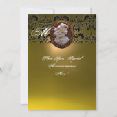 INVITATION DAME CAMEO ANTIQUE, PARTIE DE DÉGUSTATION DE VIN A (Dos)